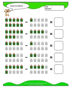Çıkarma İşlemi Çalışma Sayfaları